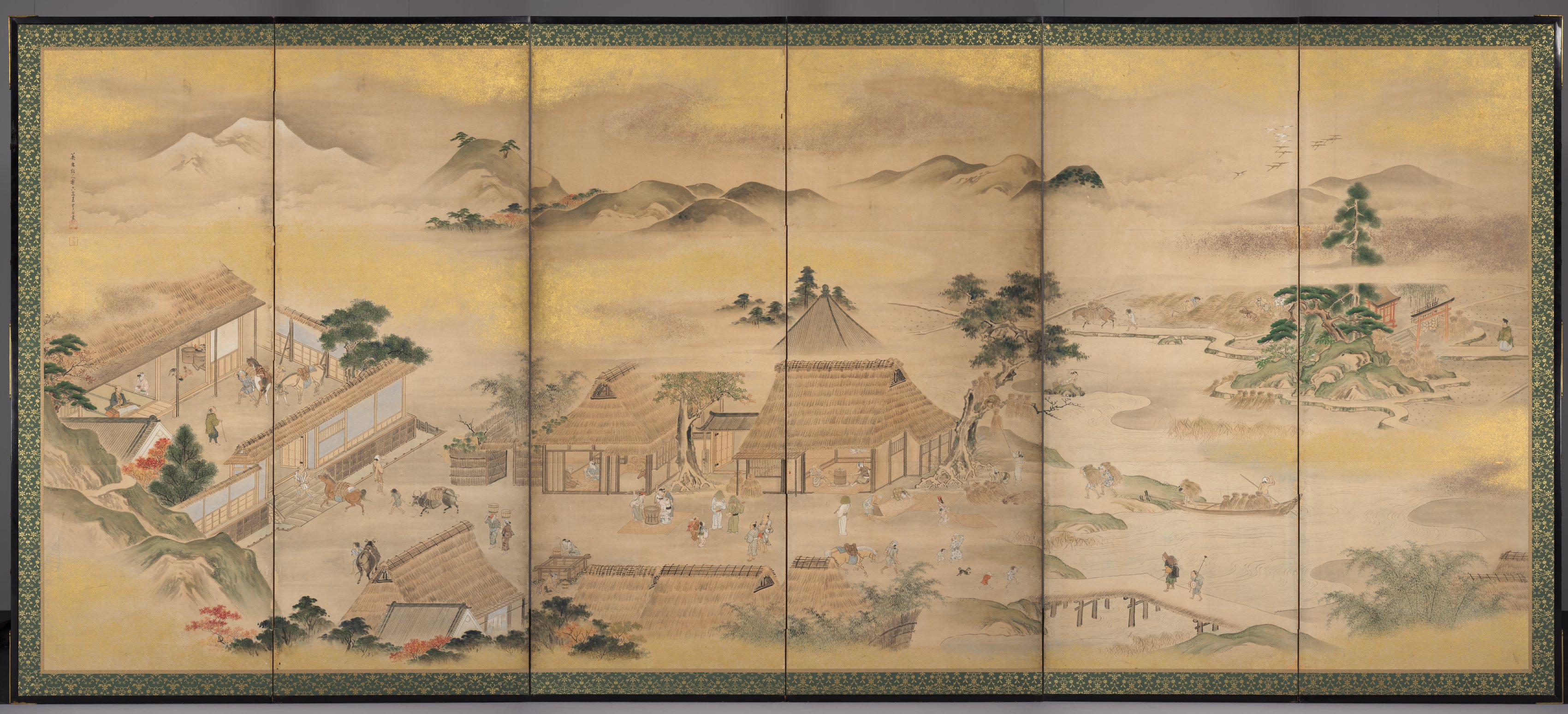 春秋耕作図（秋）