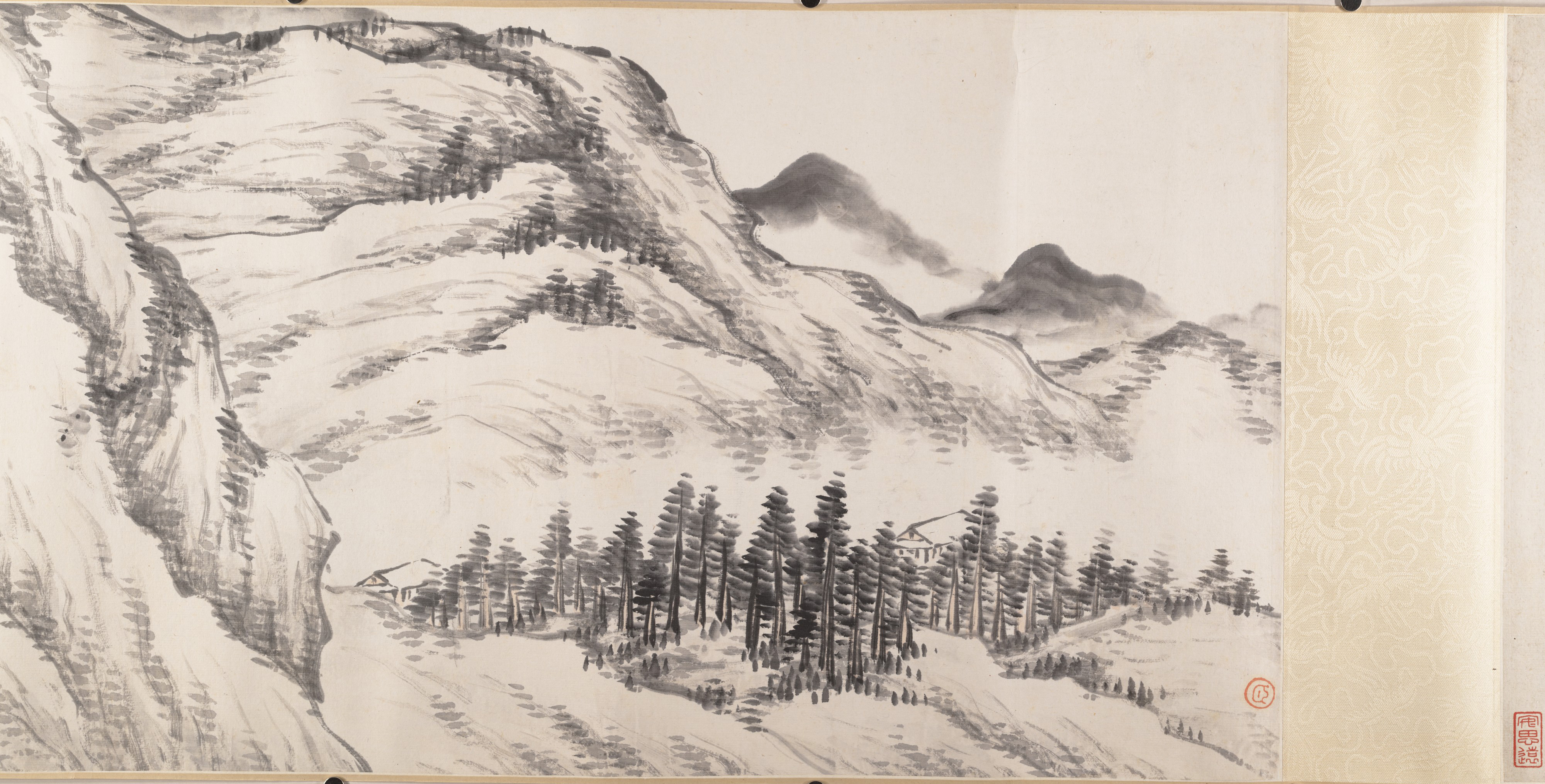 清宋年山水絵巻|山水