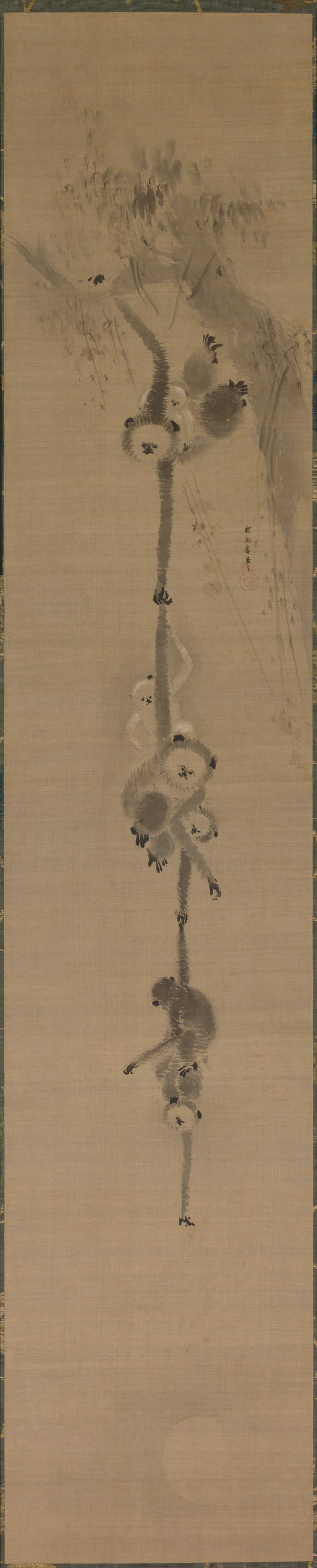猿猴捉月図