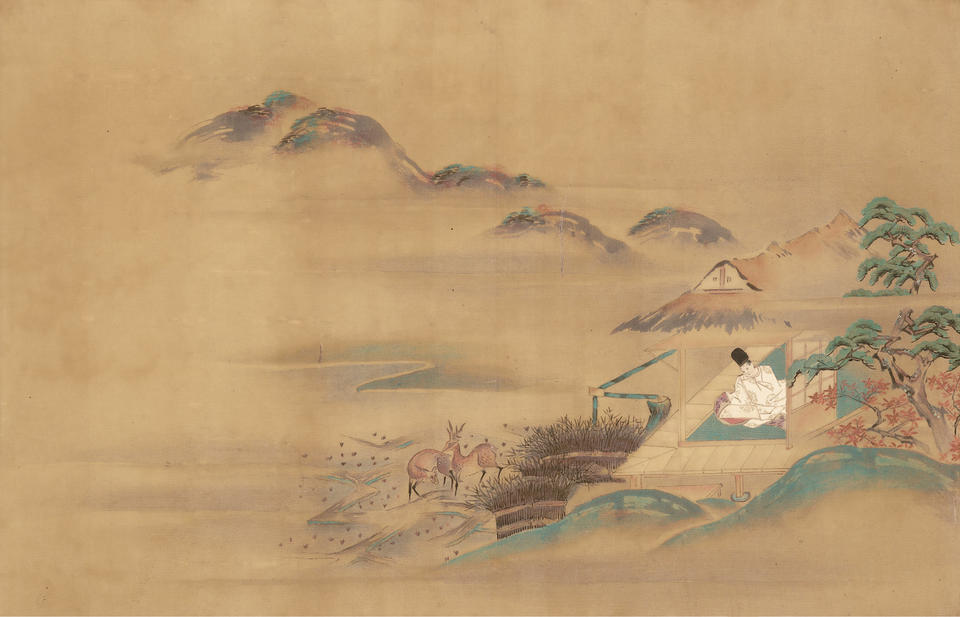 石山師香筆 源氏物語八景絵巻|源氏物語八景