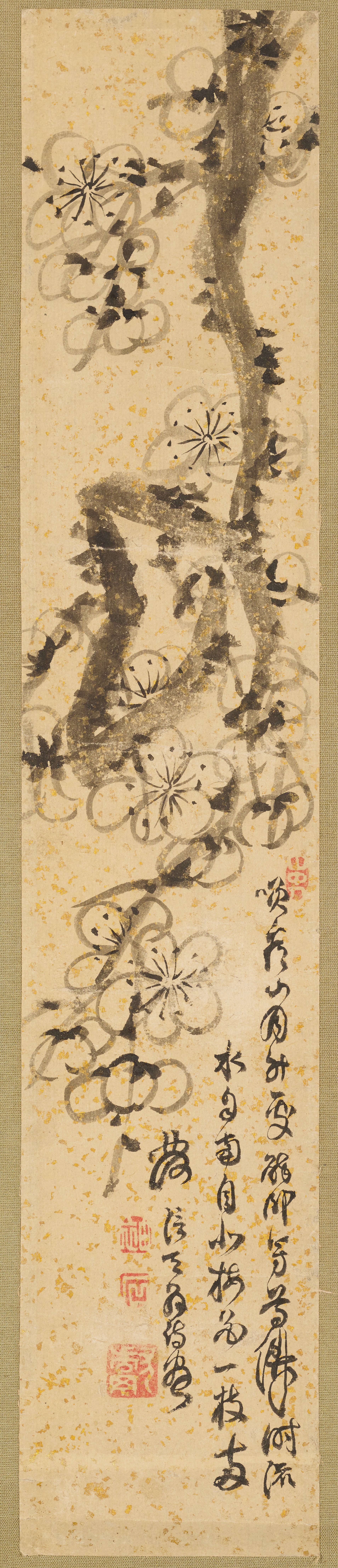 短冊梅花図