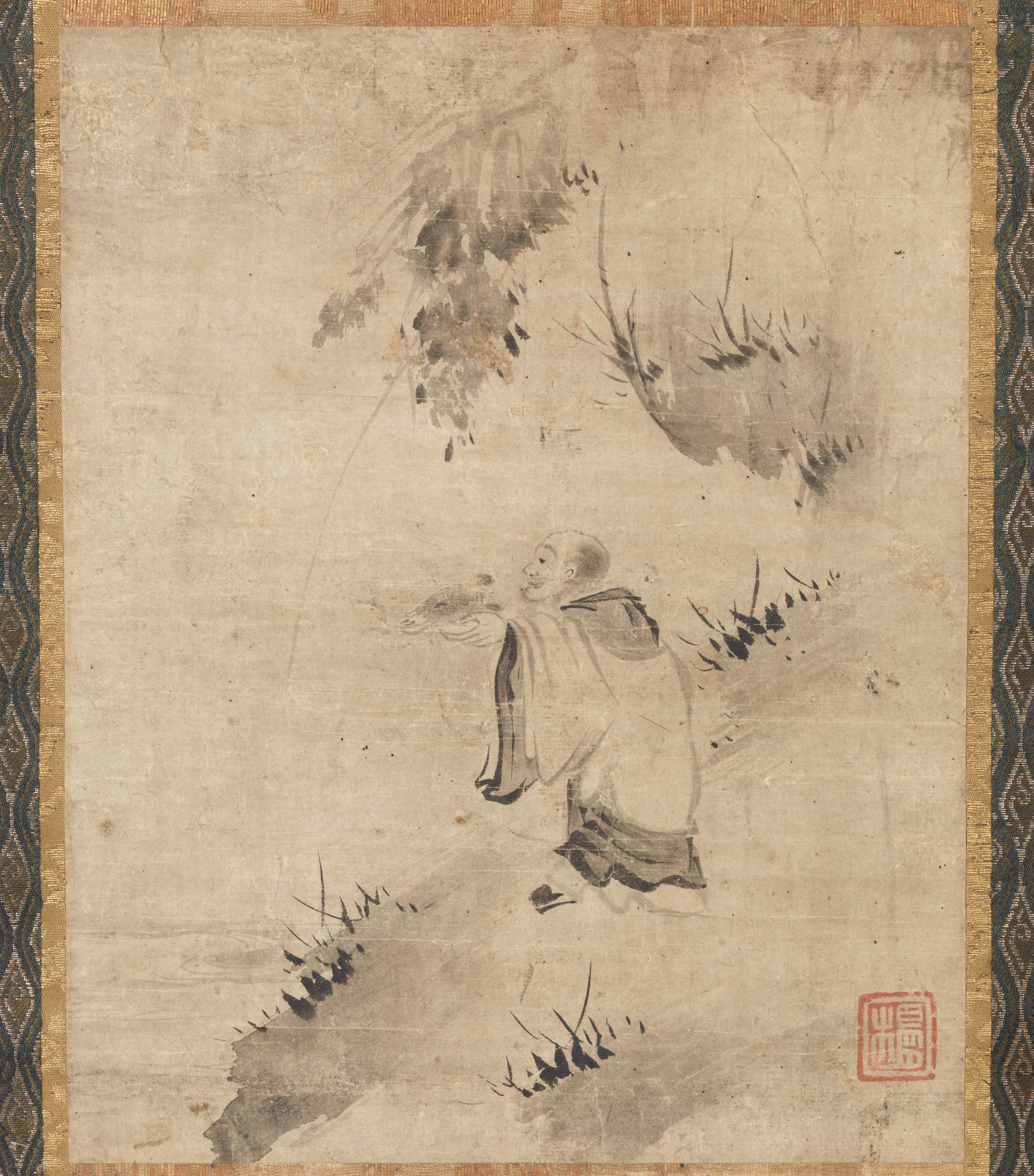 猪頭（「猪頭・蜆子図」一対の右幅）