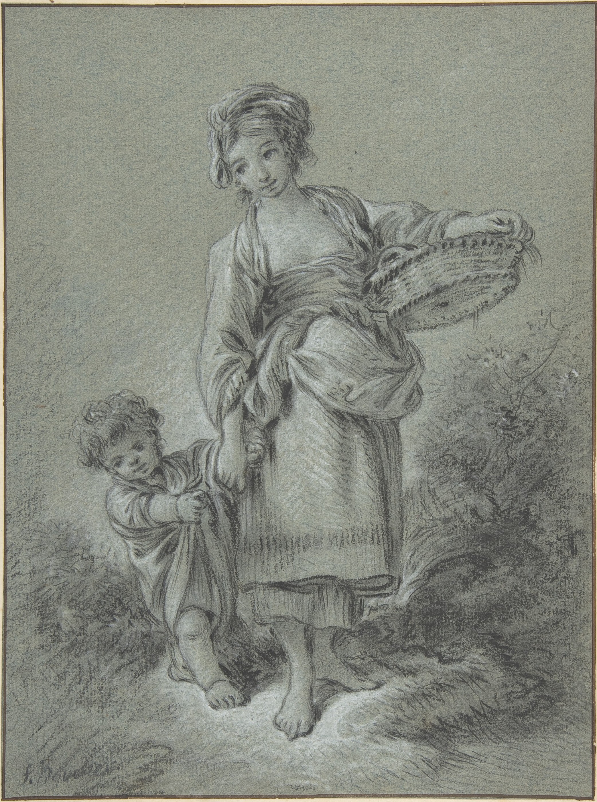 女性と少年