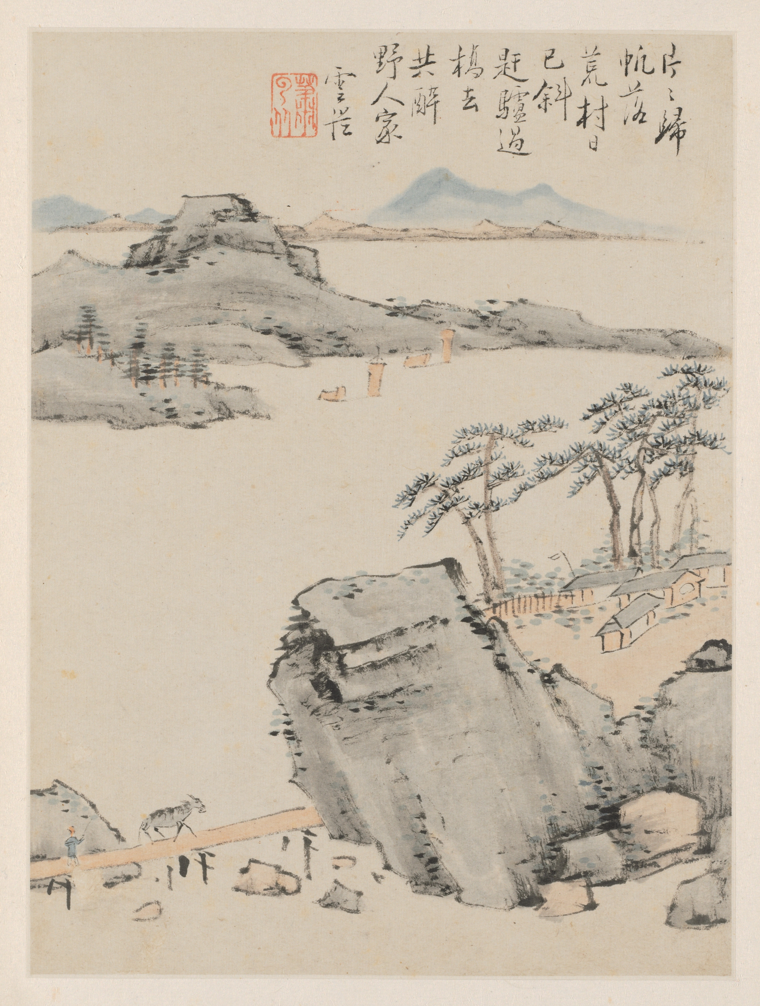 四季山水画冊 第C図（旧第6図）
