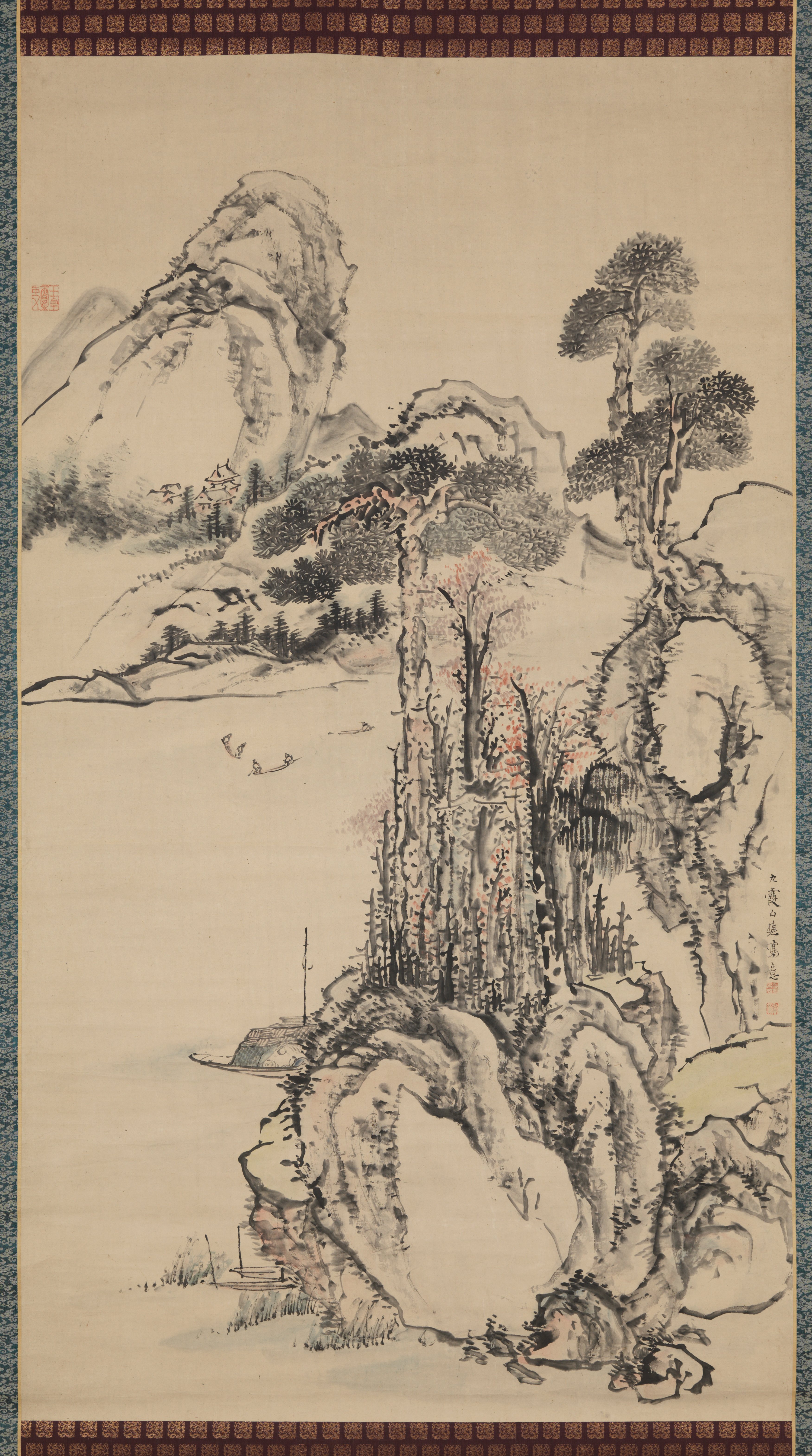 川の見える山水