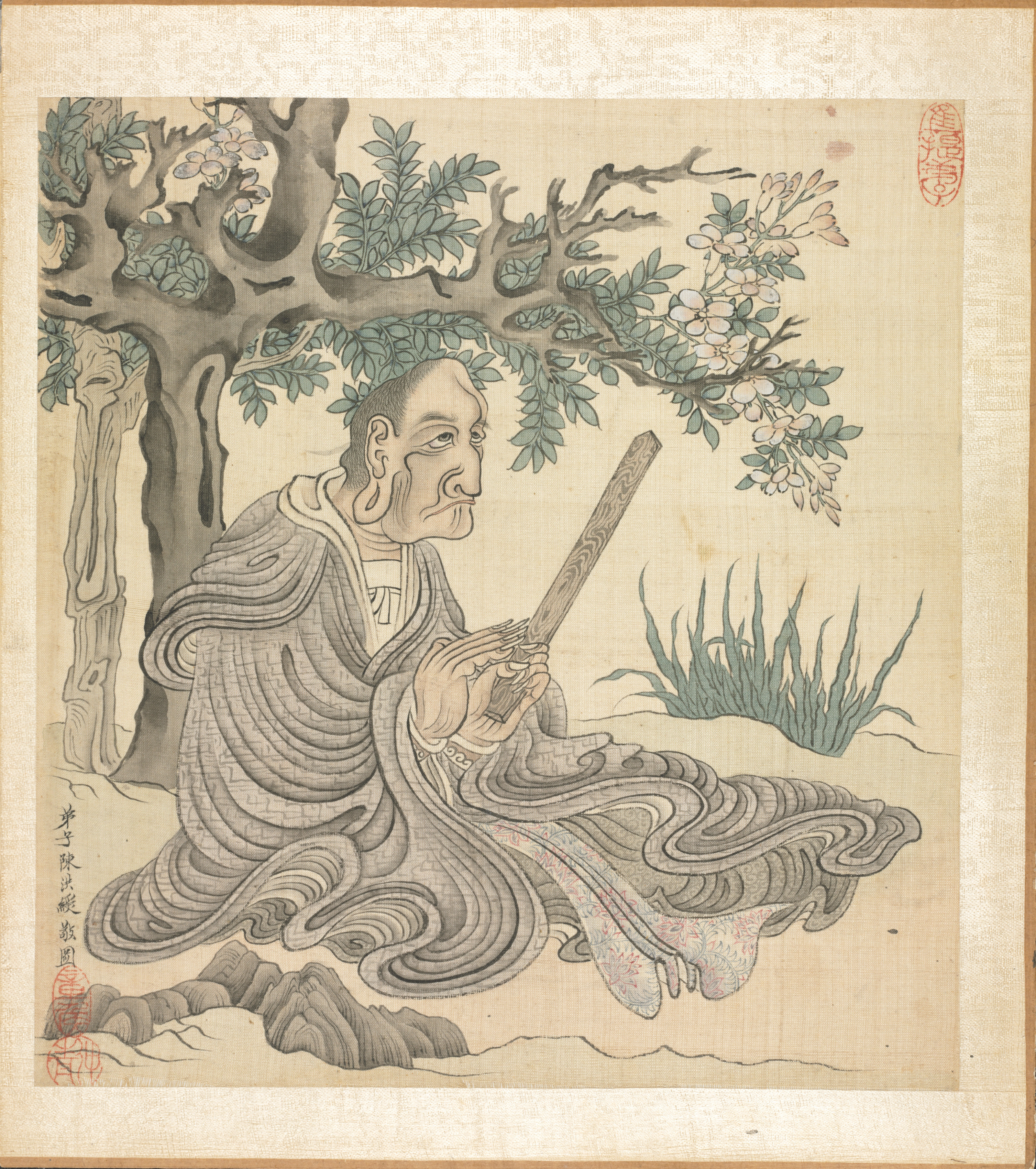 倣古画冊：羅漢（貫休に倣う）