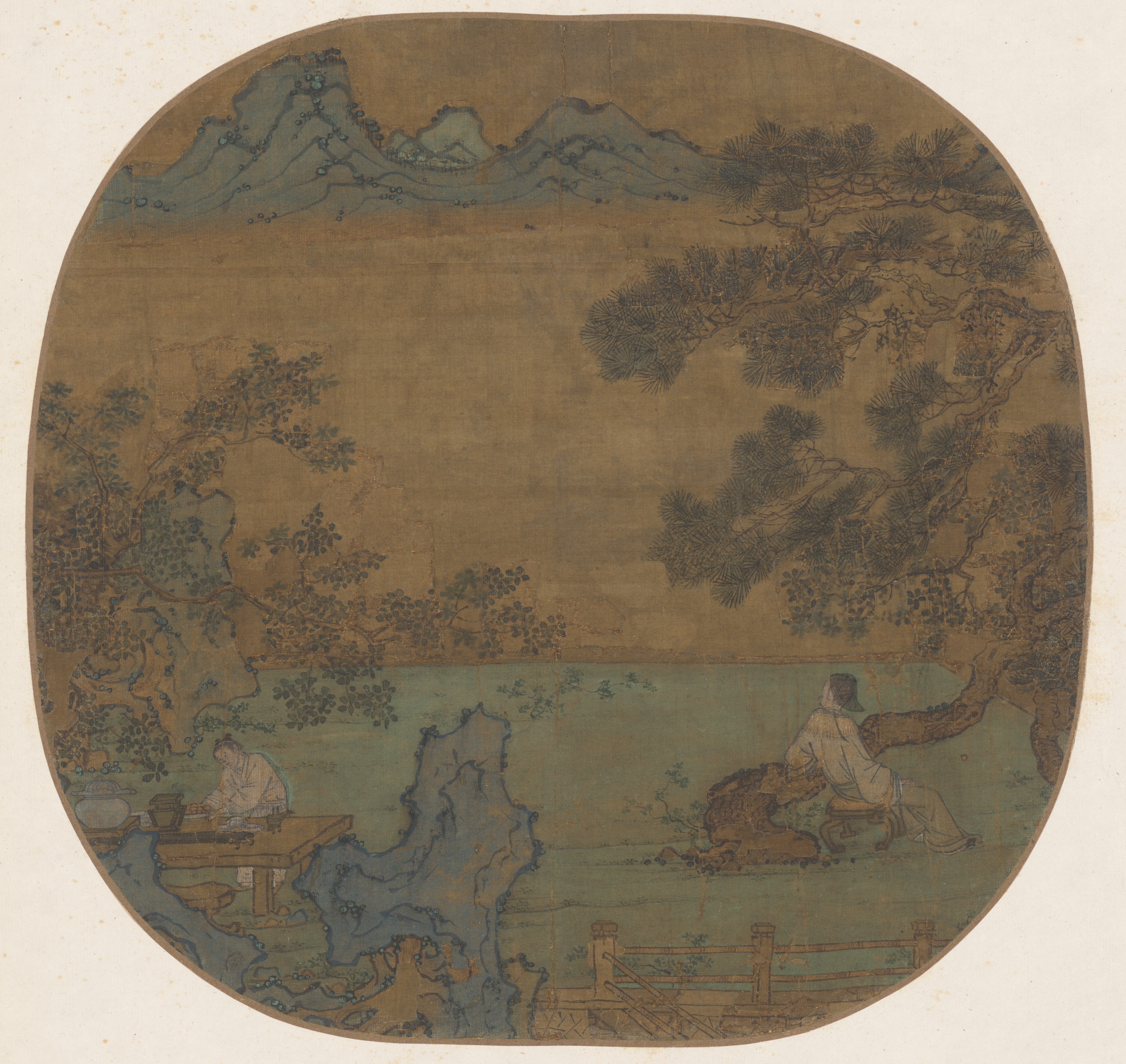 詩人陶淵明（365–427）のいる山水