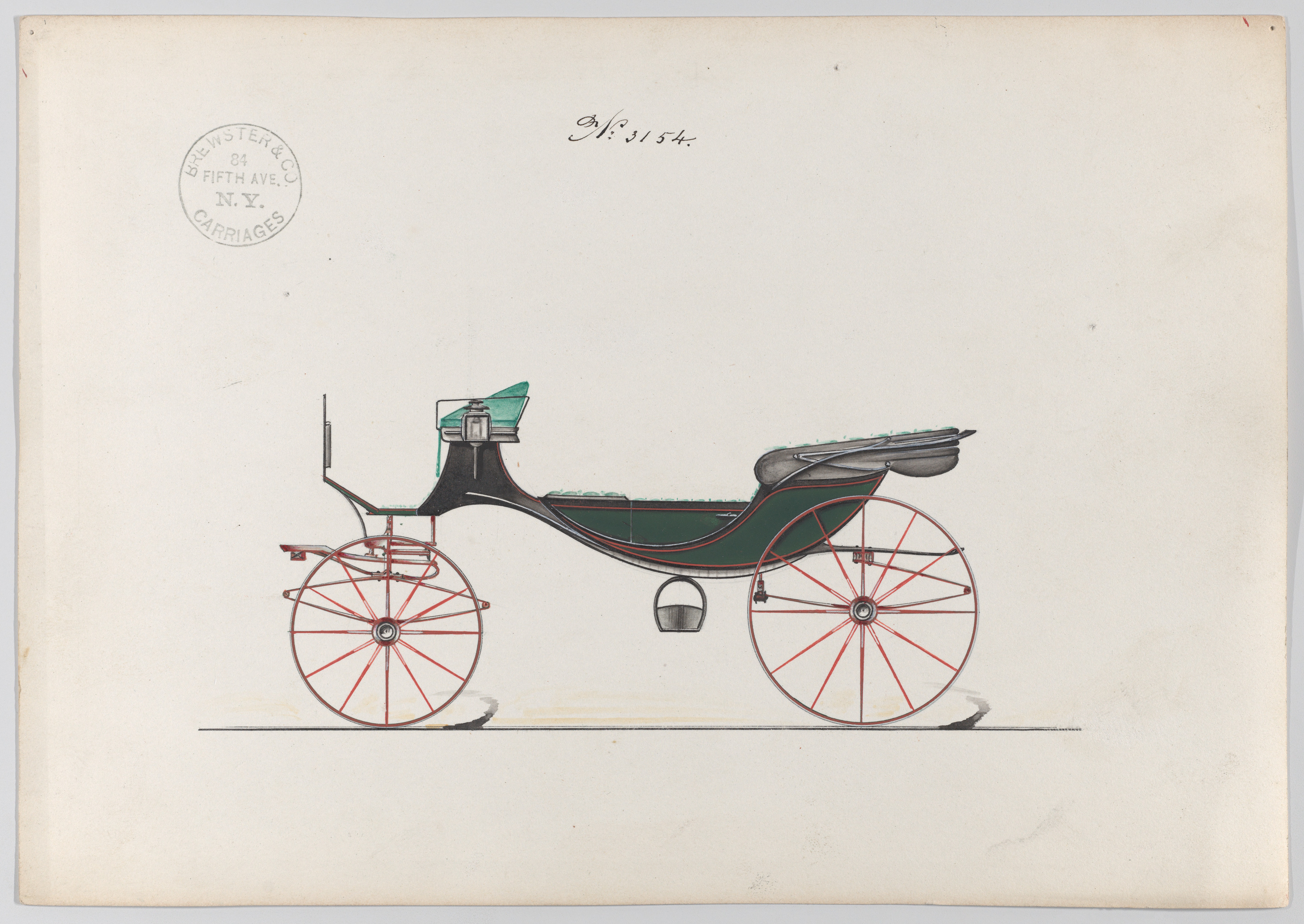 Caleche または Vis-a-vis 用のデザイン、No. 3154