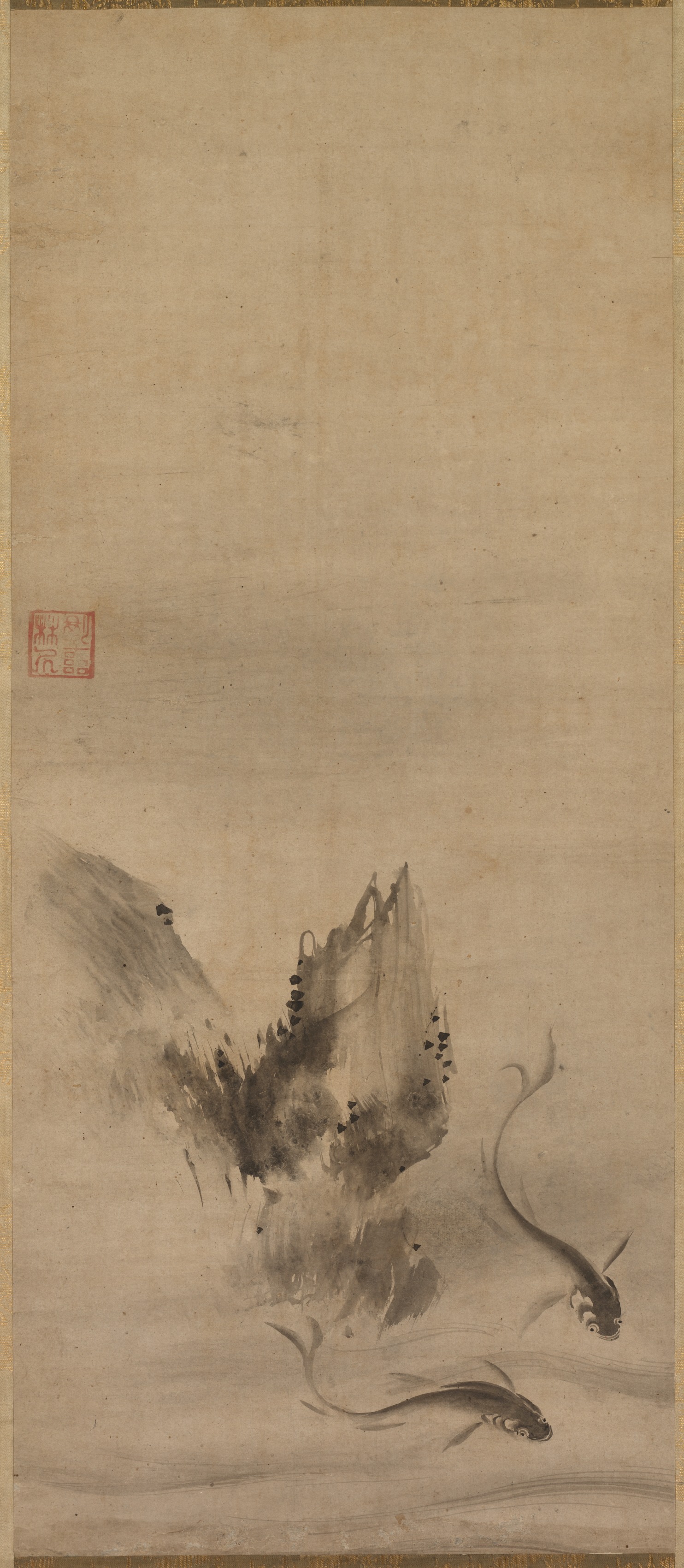 魚石図