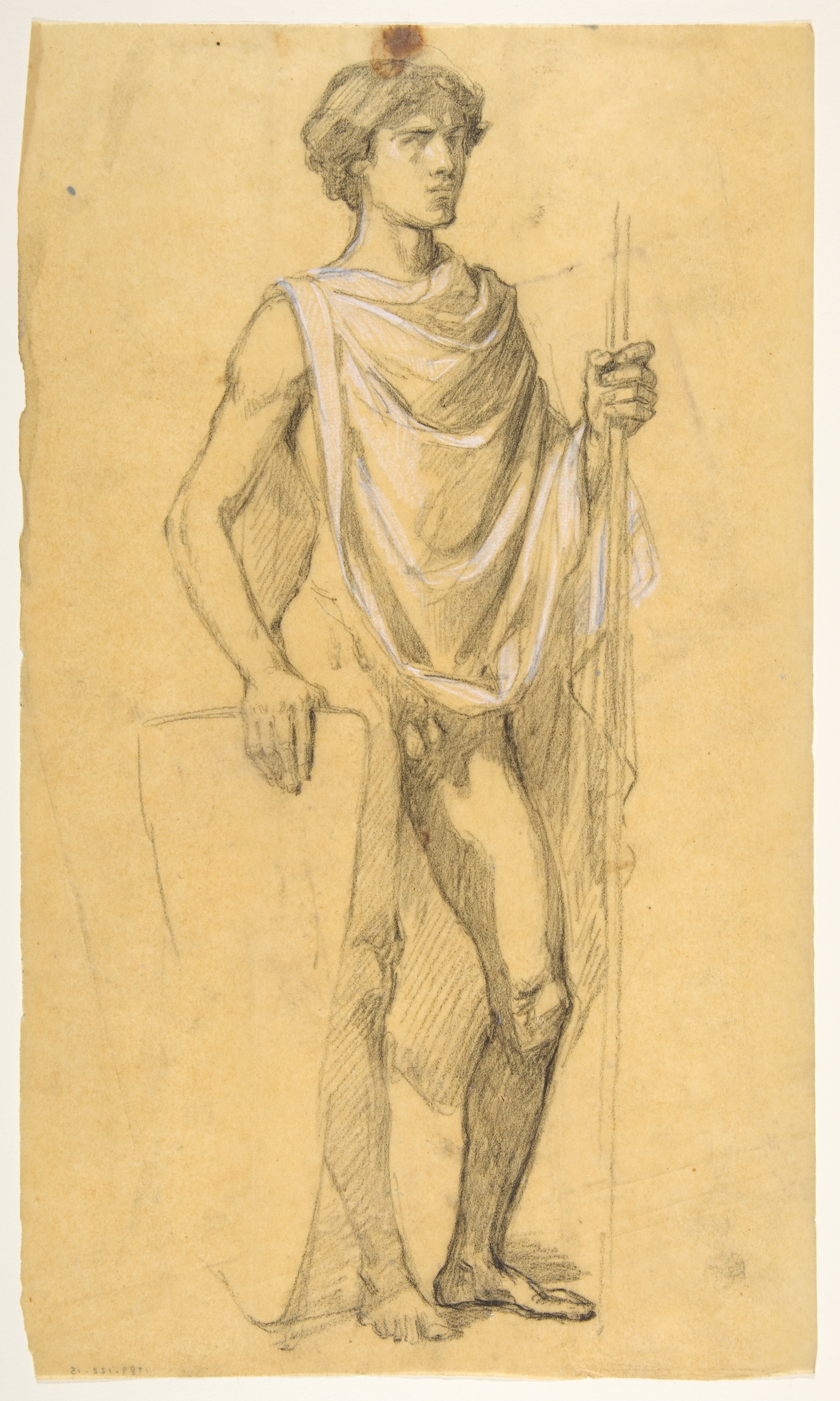 兵士（中位、パリ、サント・クロチルドのサン・レミ礼拝堂の壁画の習作、1858年）