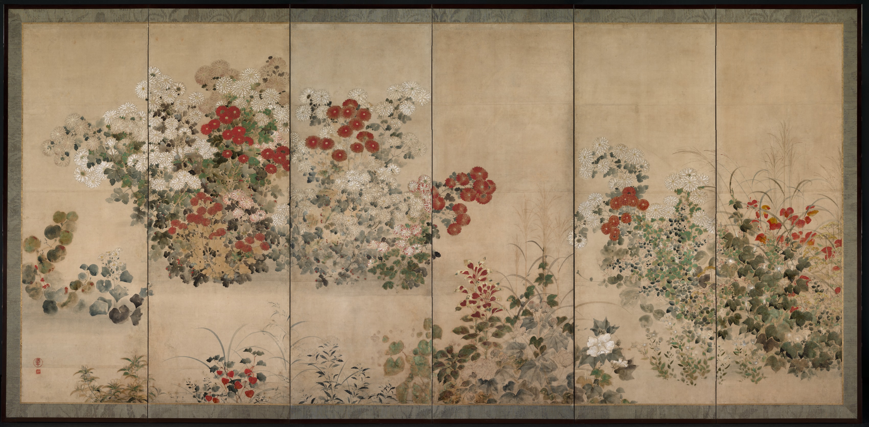草花図