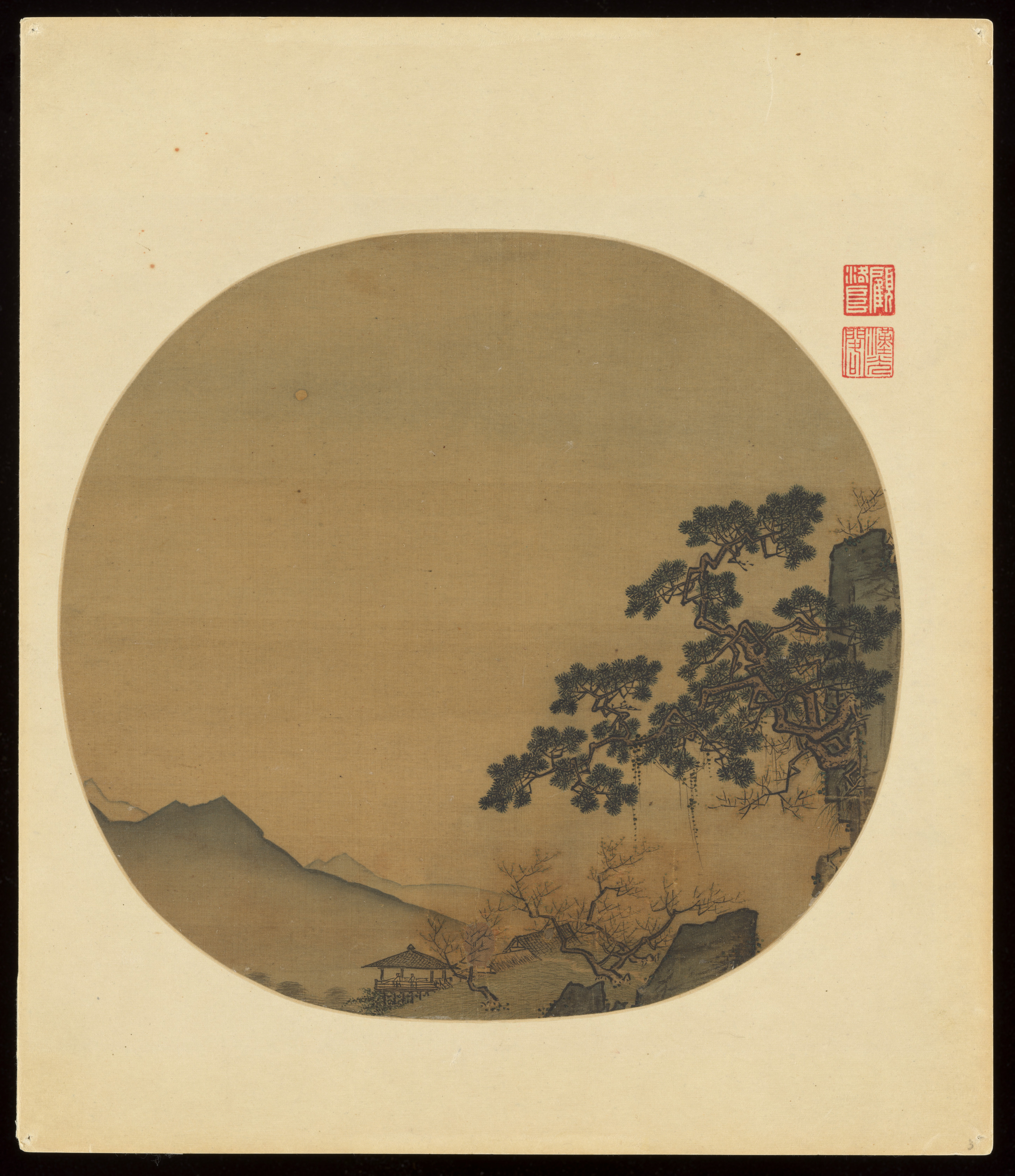 南宋時代の匿名の春山の夕暮れの写真 Tuan Fan |早春の風景