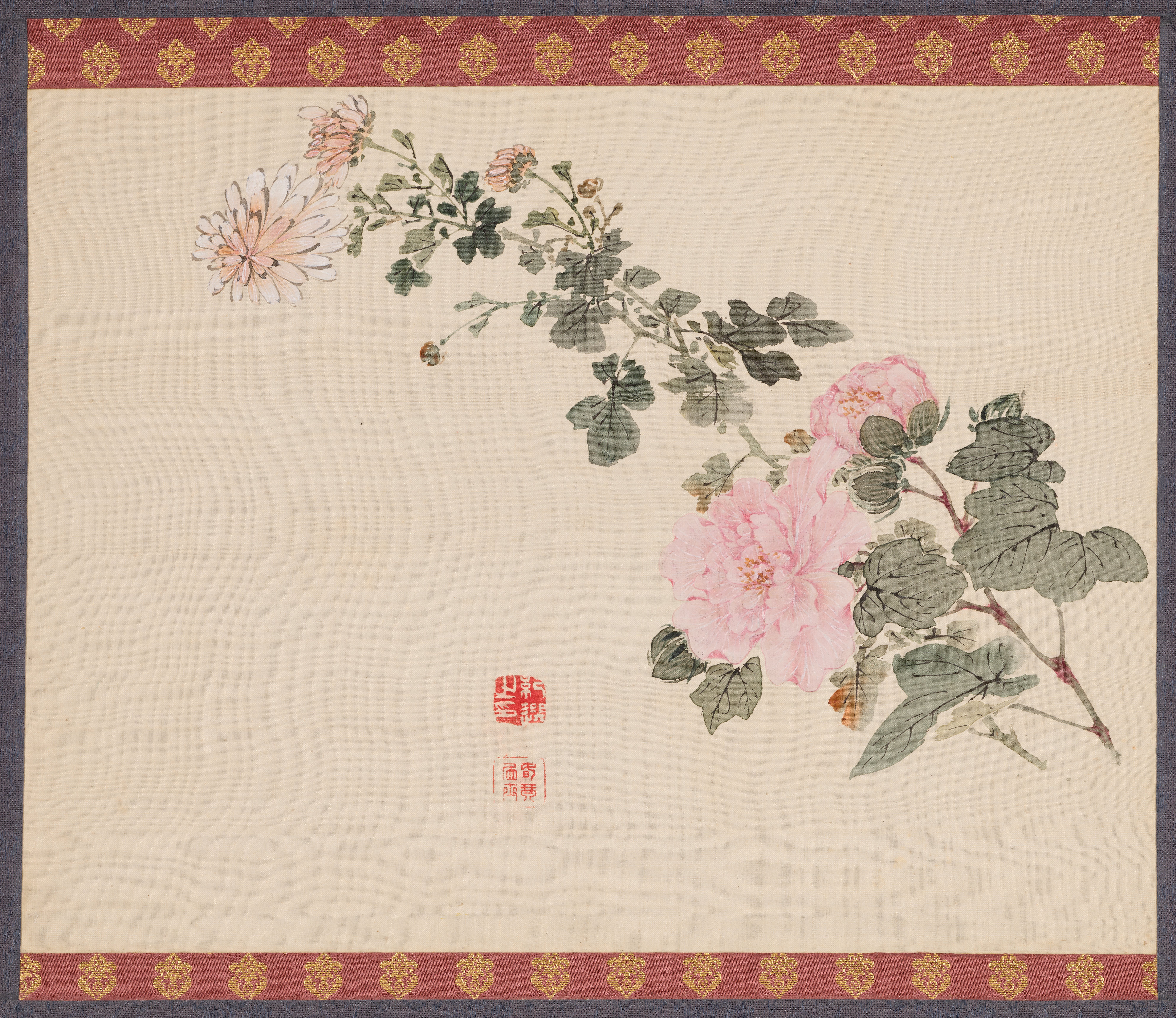 菊と牡丹