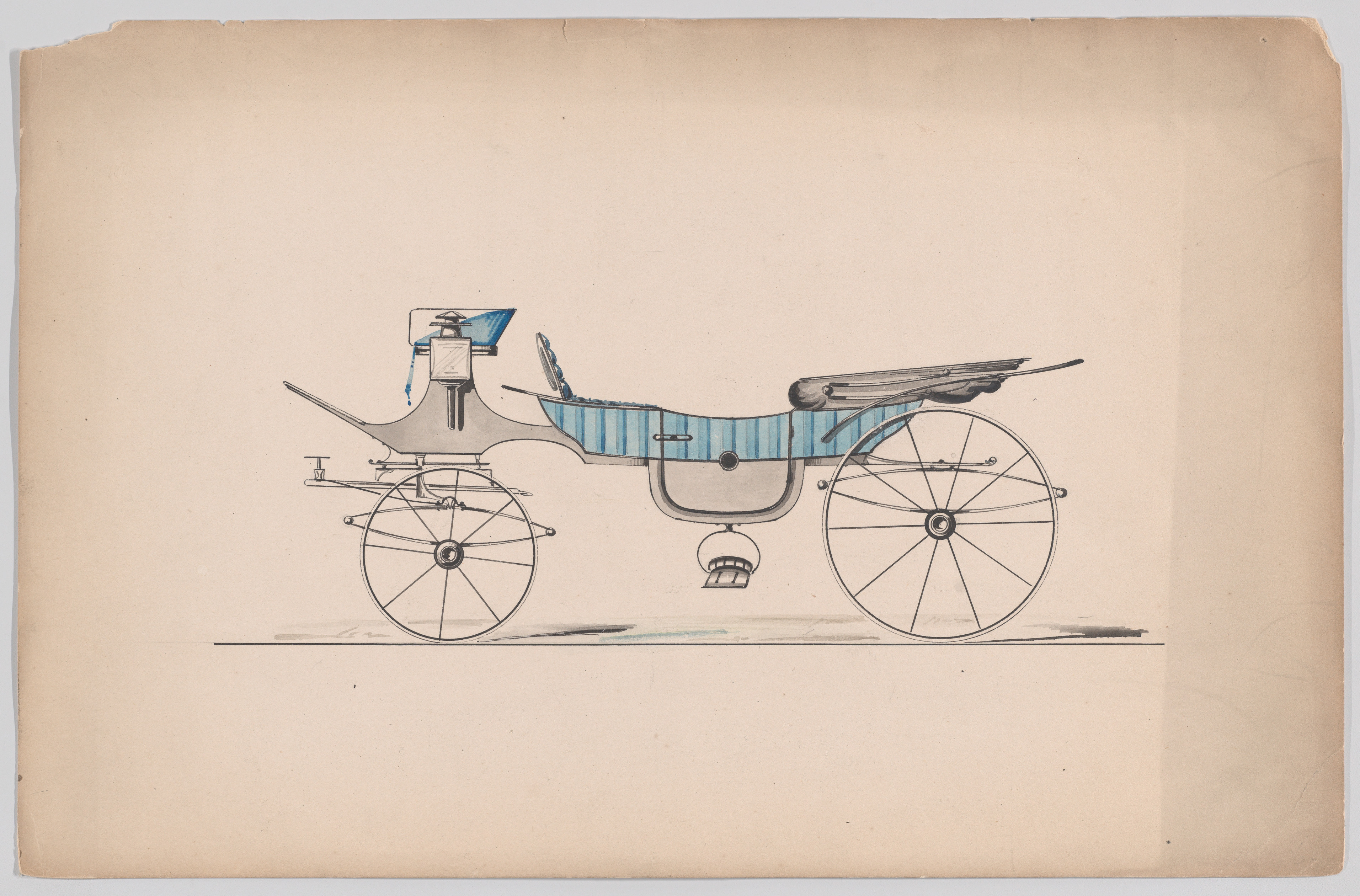 ヴィザヴィ型馬車のデザイン（フランス製？）