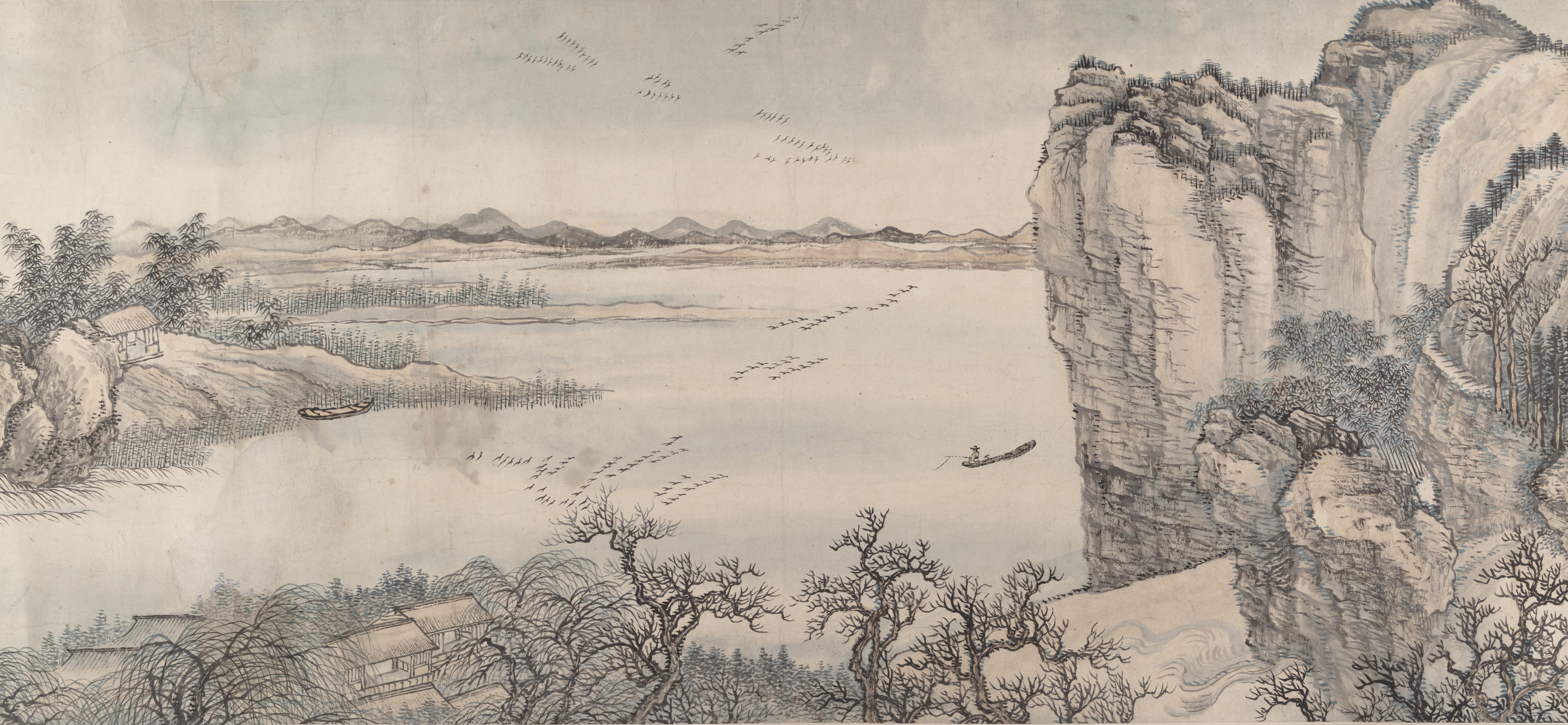清朝王輝のジュランとヤン・ウェンギ風の風景 巻 |ジュランとヤン・ウェンギ風の風景