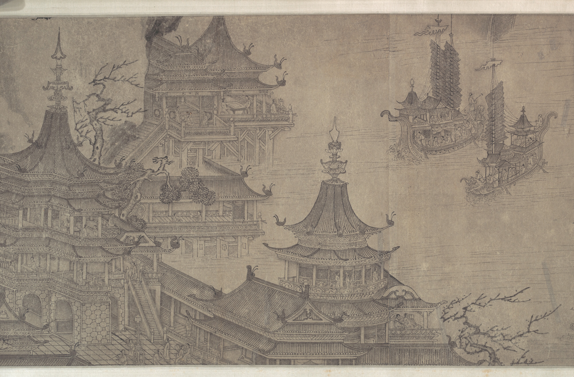 明代（古い伝記）王振鵬大明宮絵巻 |大明宮殿