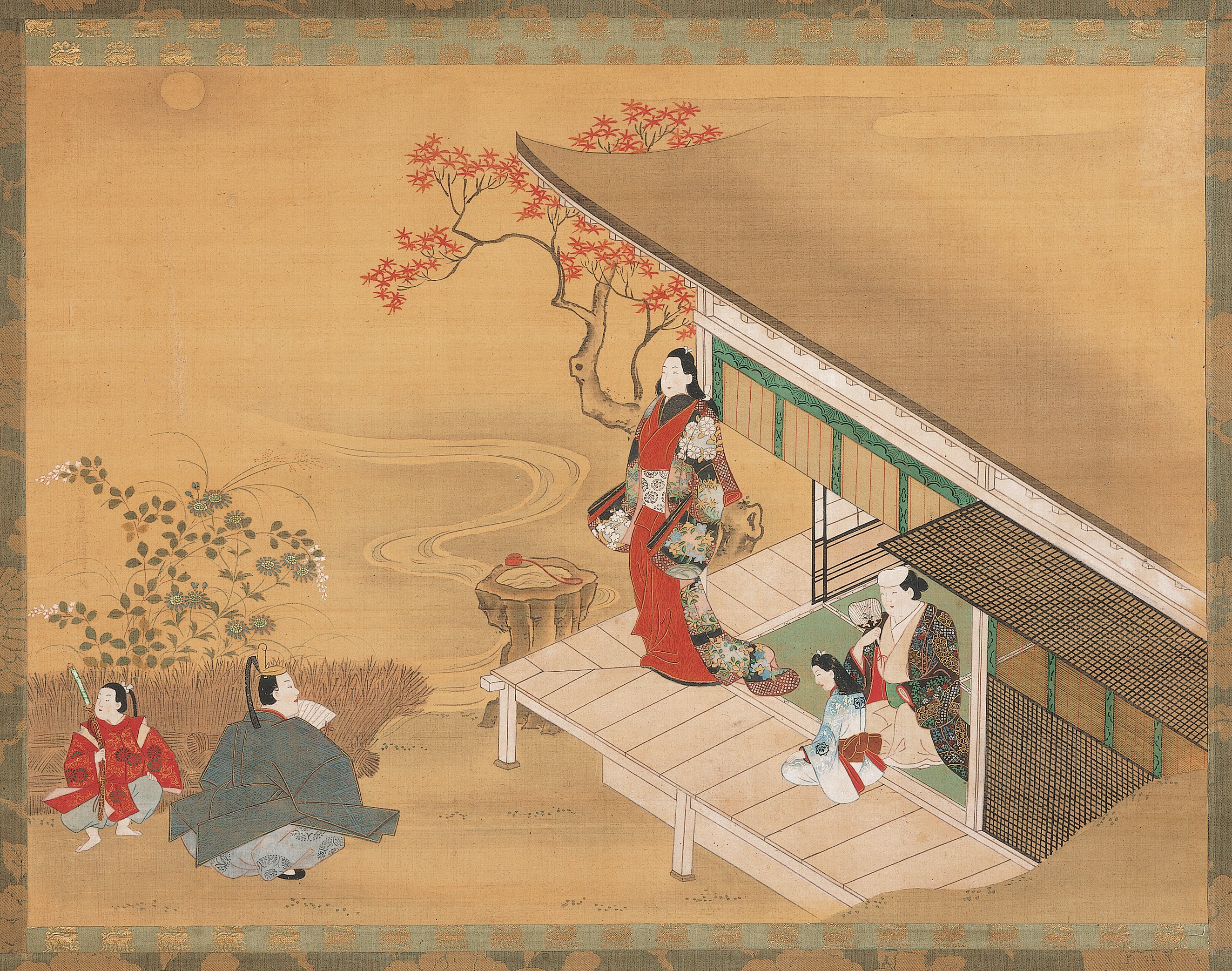 縁側の美人（伊勢物語「河内越」）