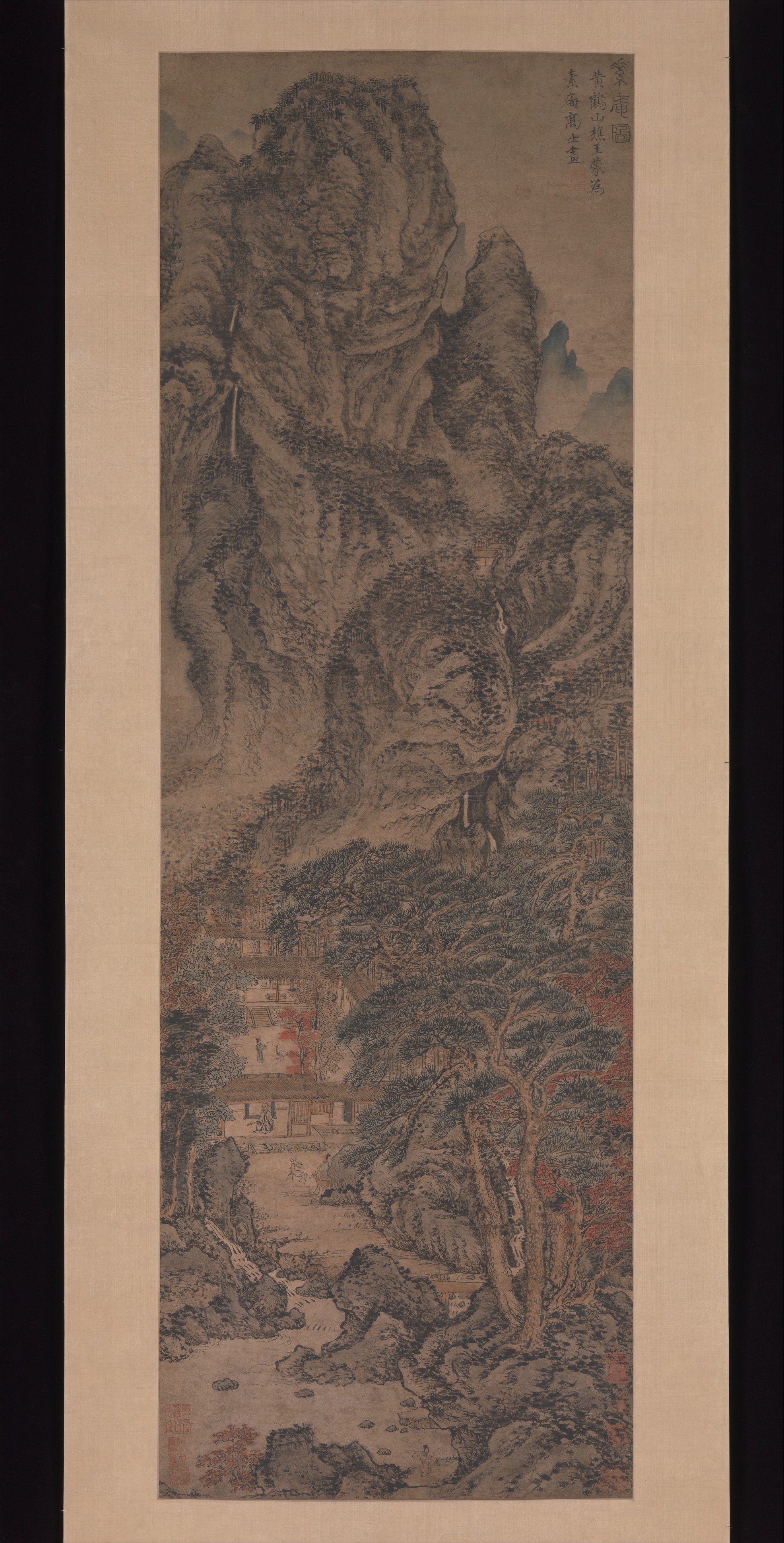 元代の王孟素図軸|簡素な隠れ家