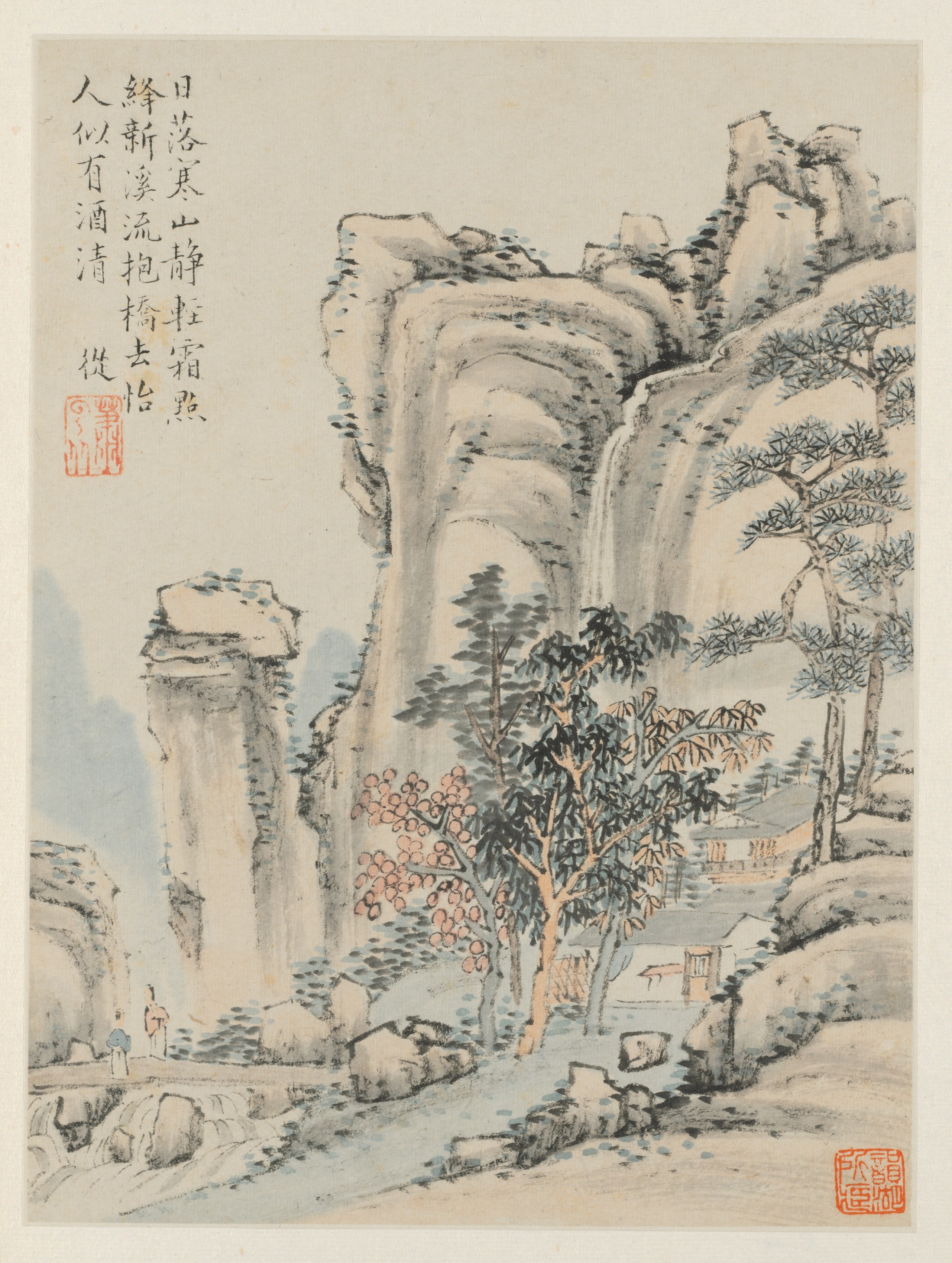 四季山水画冊 第E図（旧第3図）