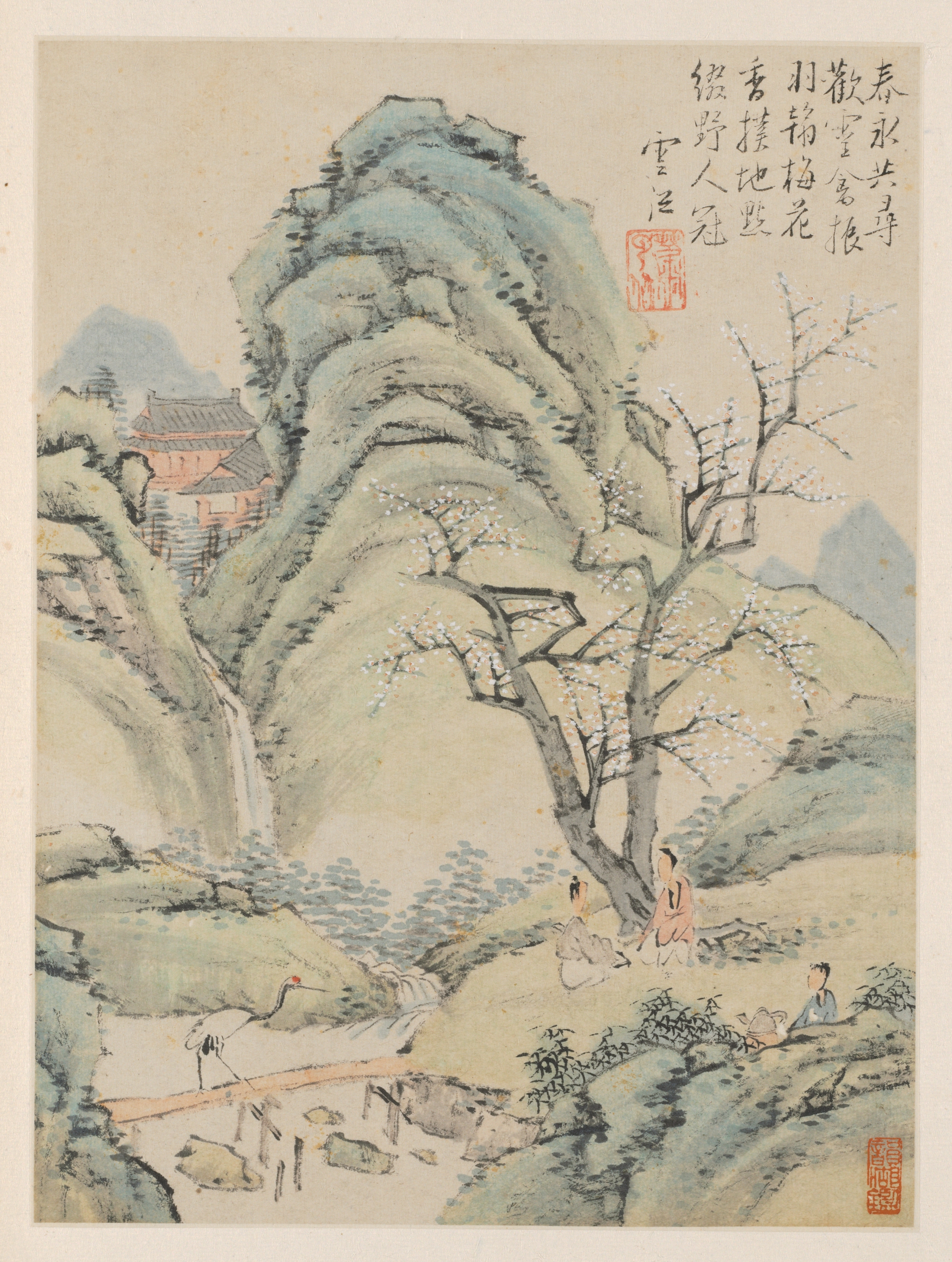 四季山水画冊 第A図（旧第4図）