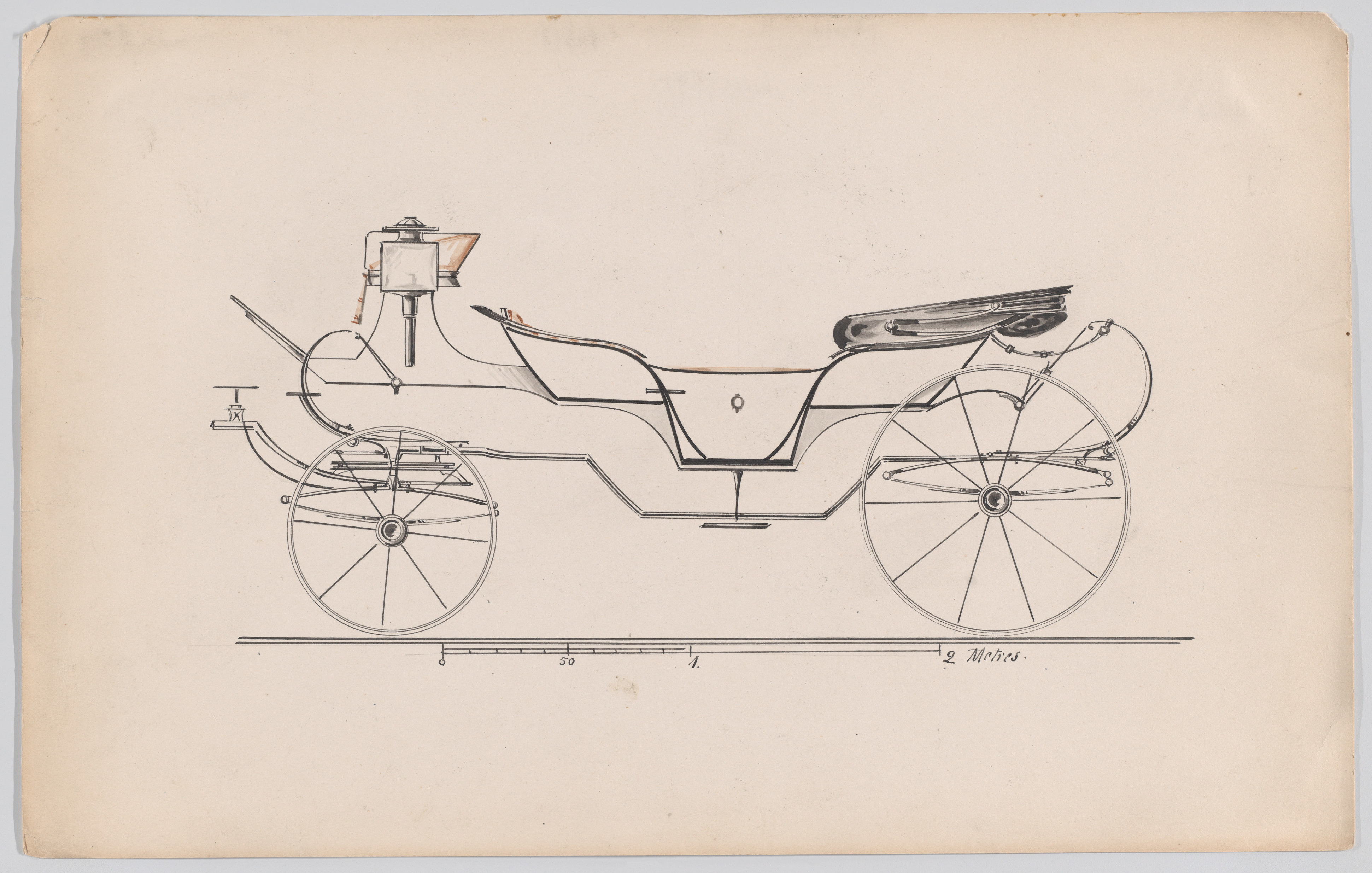 ヴィザヴィ型馬車のデザイン（フランス製？）