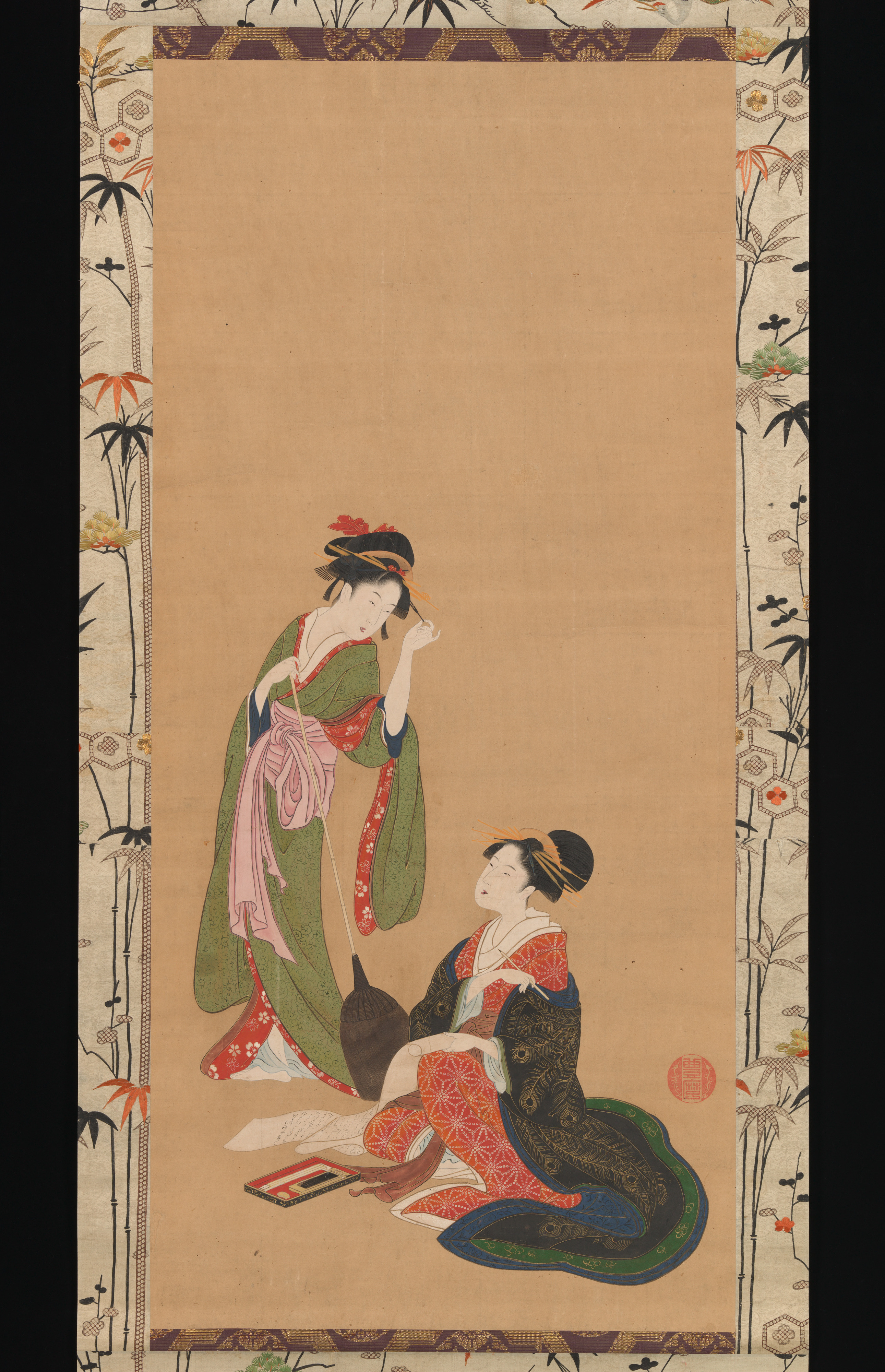 寒山と拾徳をもじった遊女たち