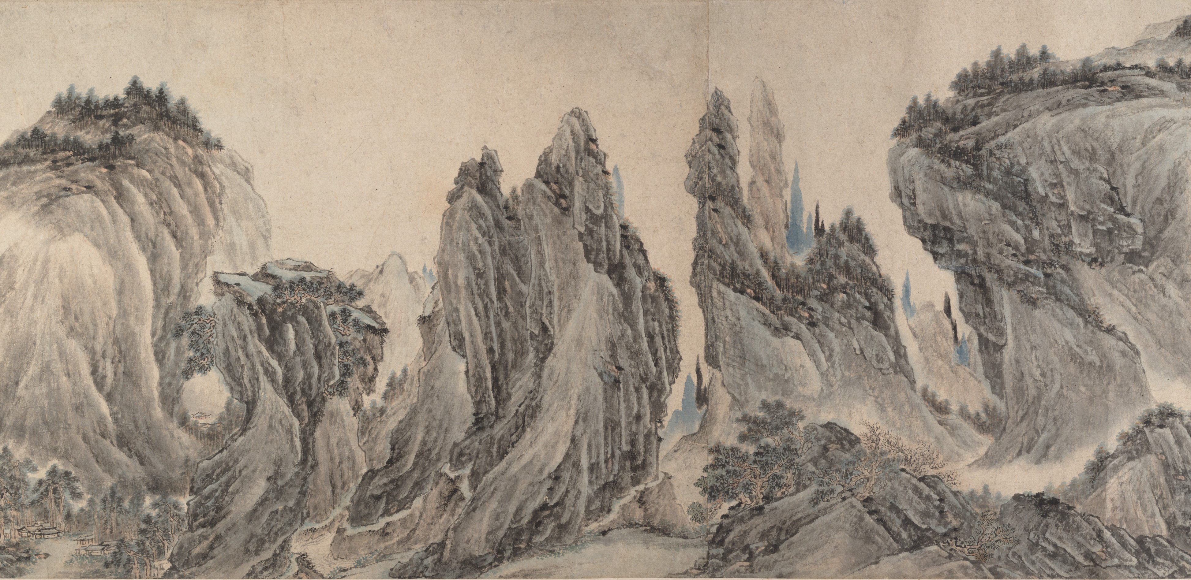 董巨馬夏合風山水圖