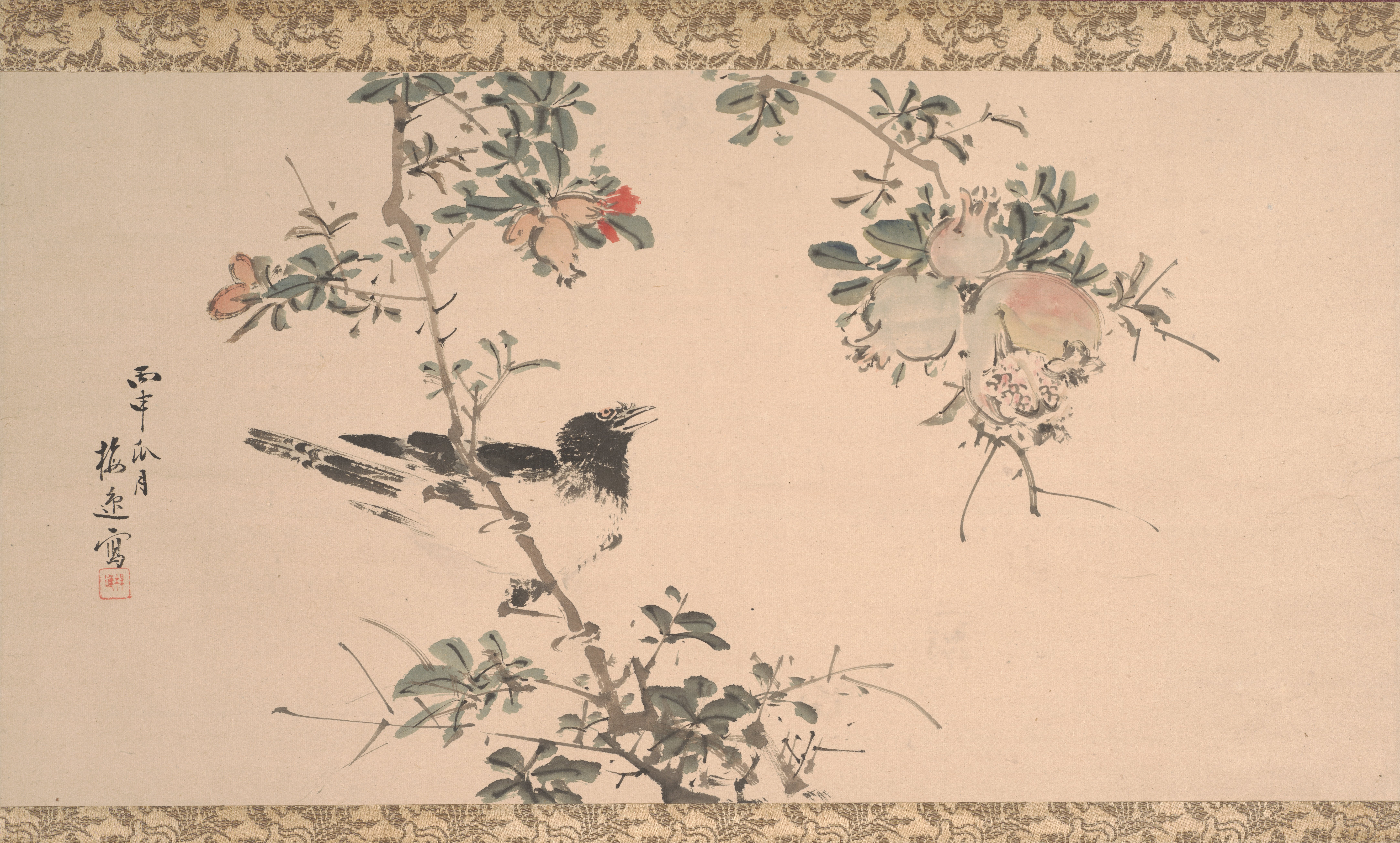 柘榴と鳥