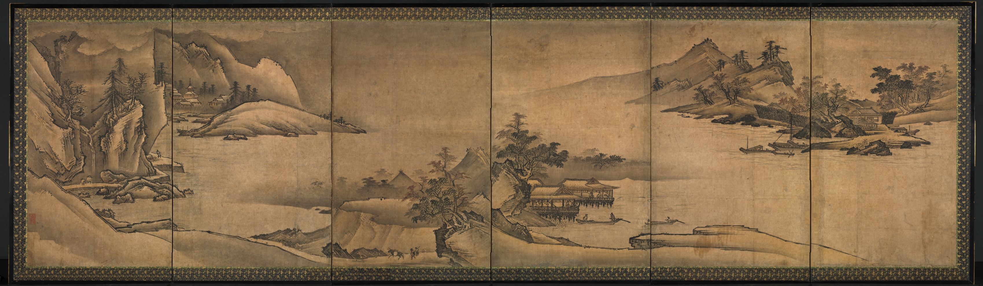 四季山水図