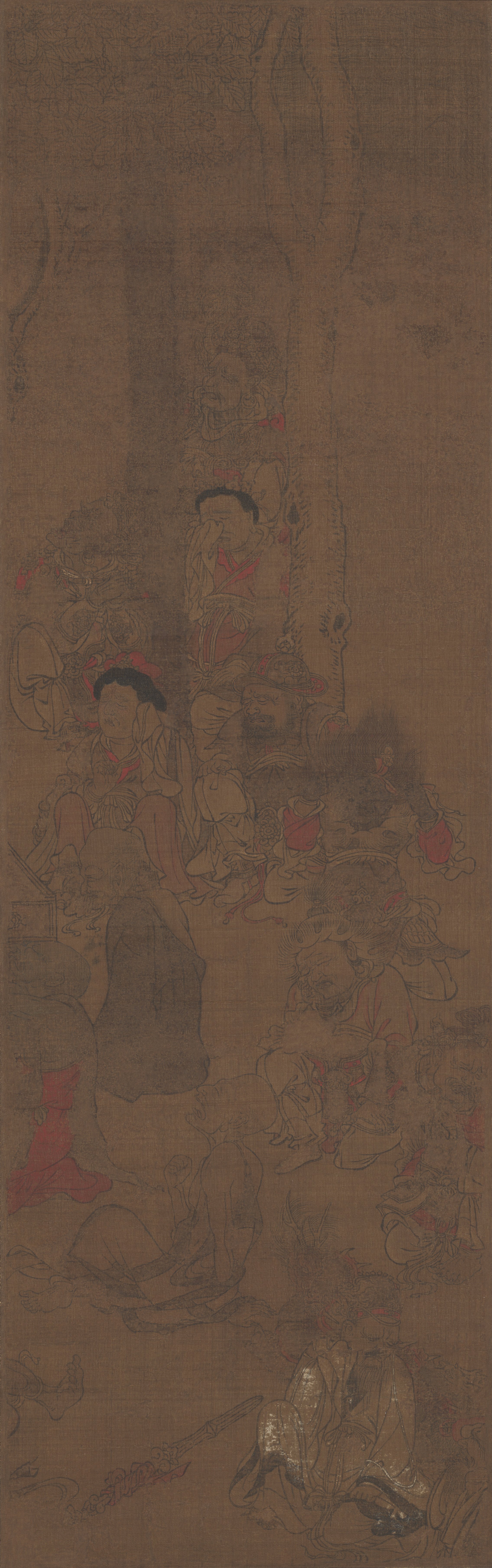 釈迦涅槃図（左断簡）