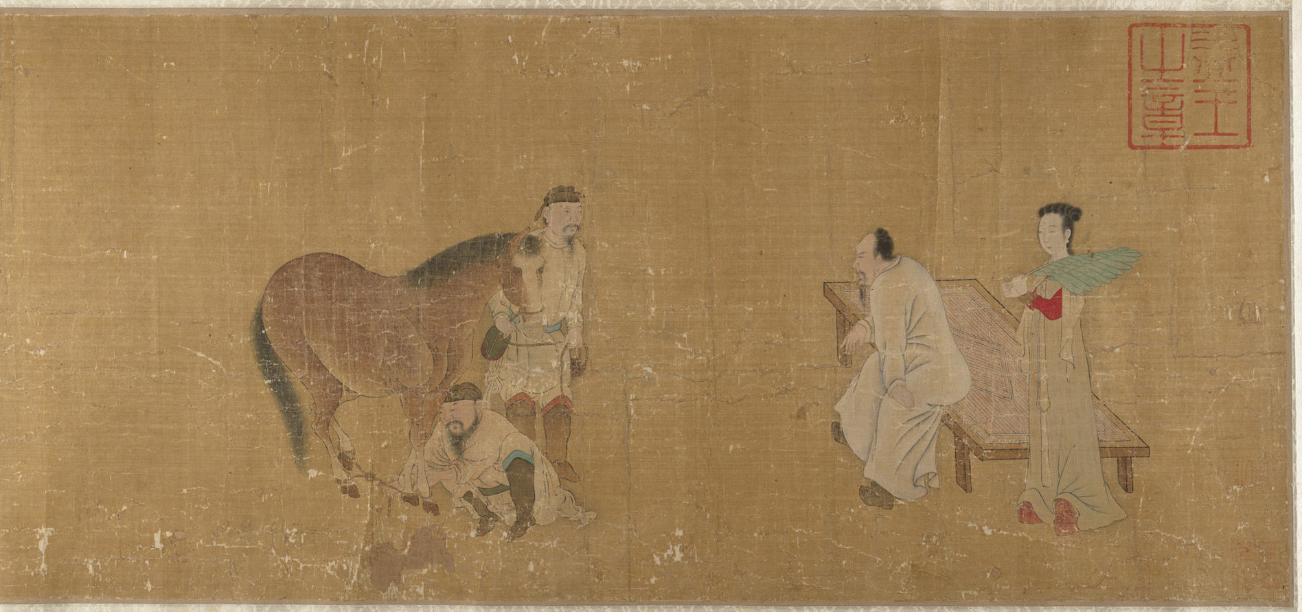 明/清匿名古伝趙孟符馬図巻 |馬を判断する