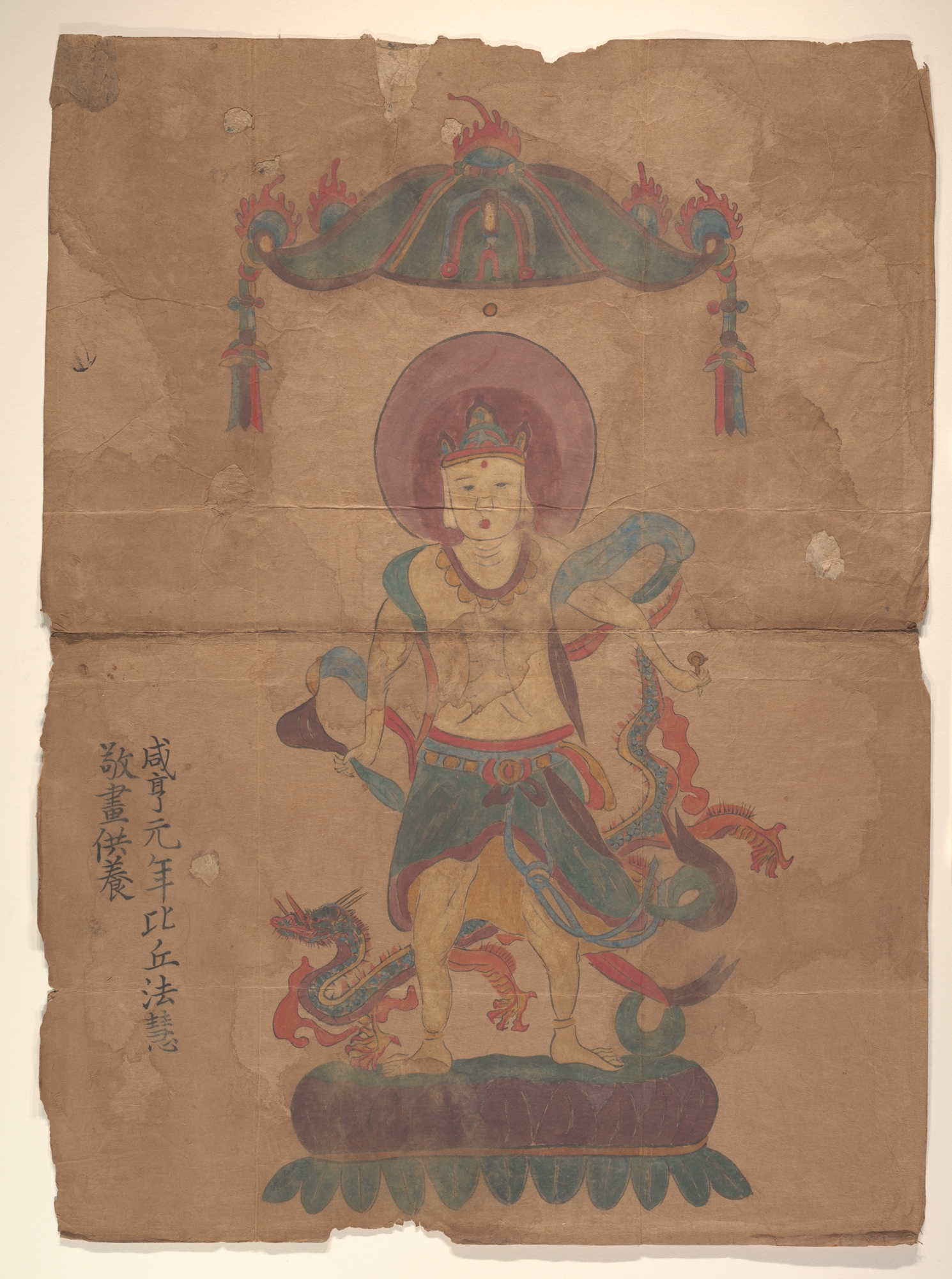 法慧らによる仏画2点、唐時代