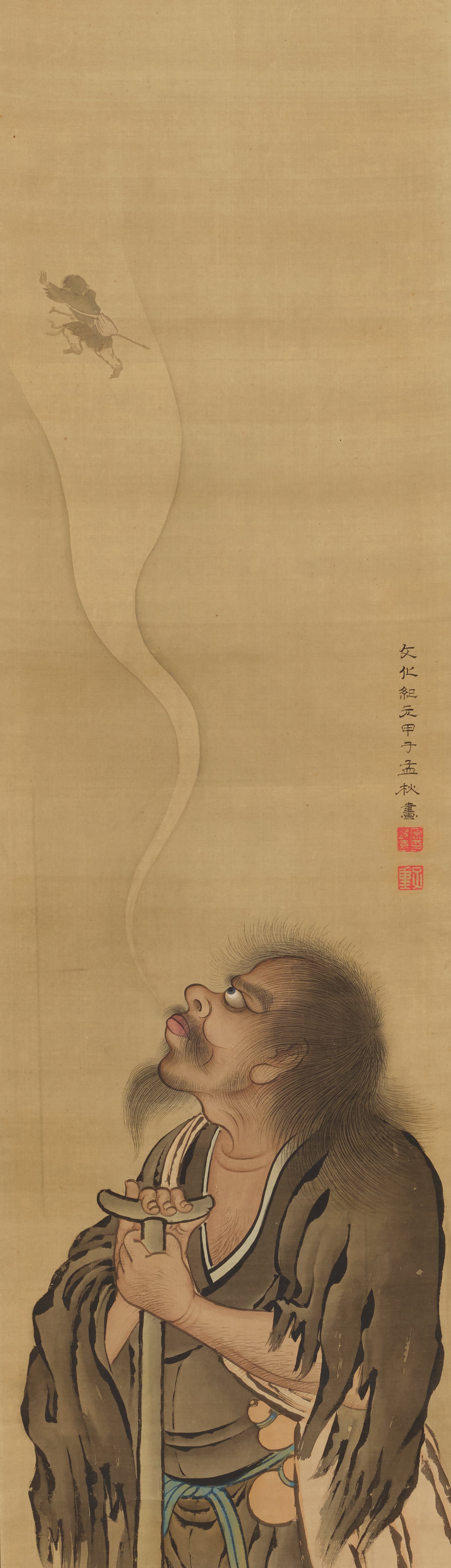 中国の仙人（一対のうち）