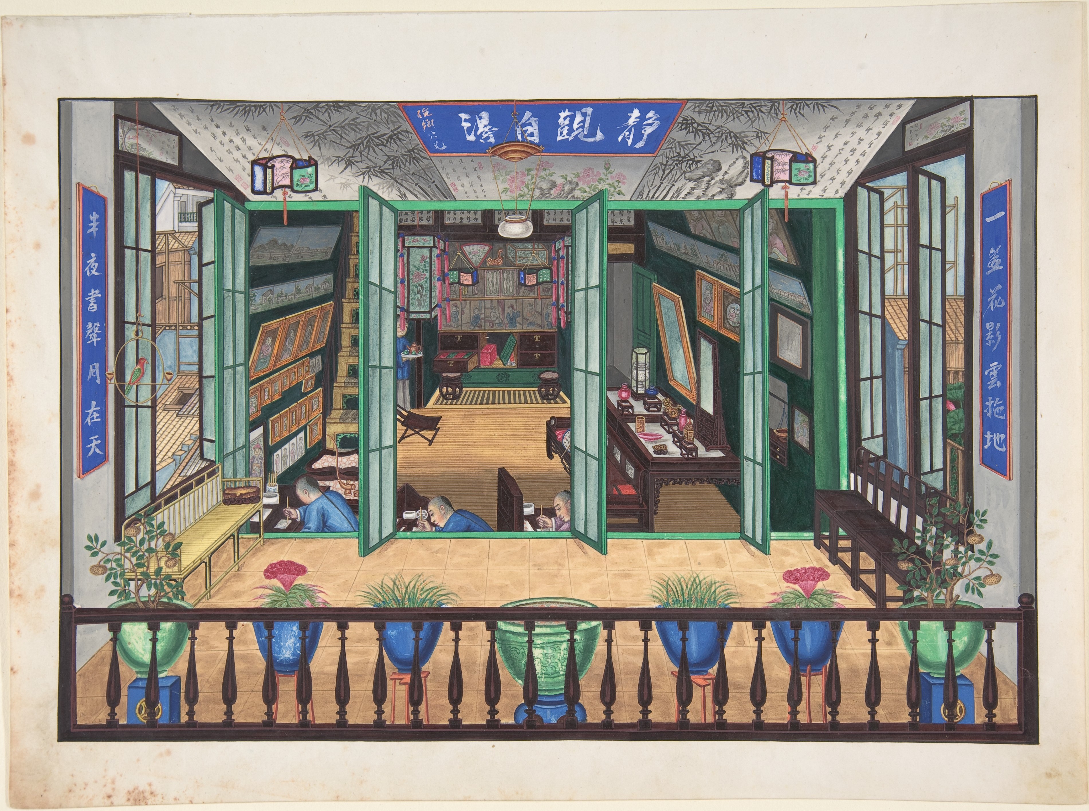 静かな書斎のホール