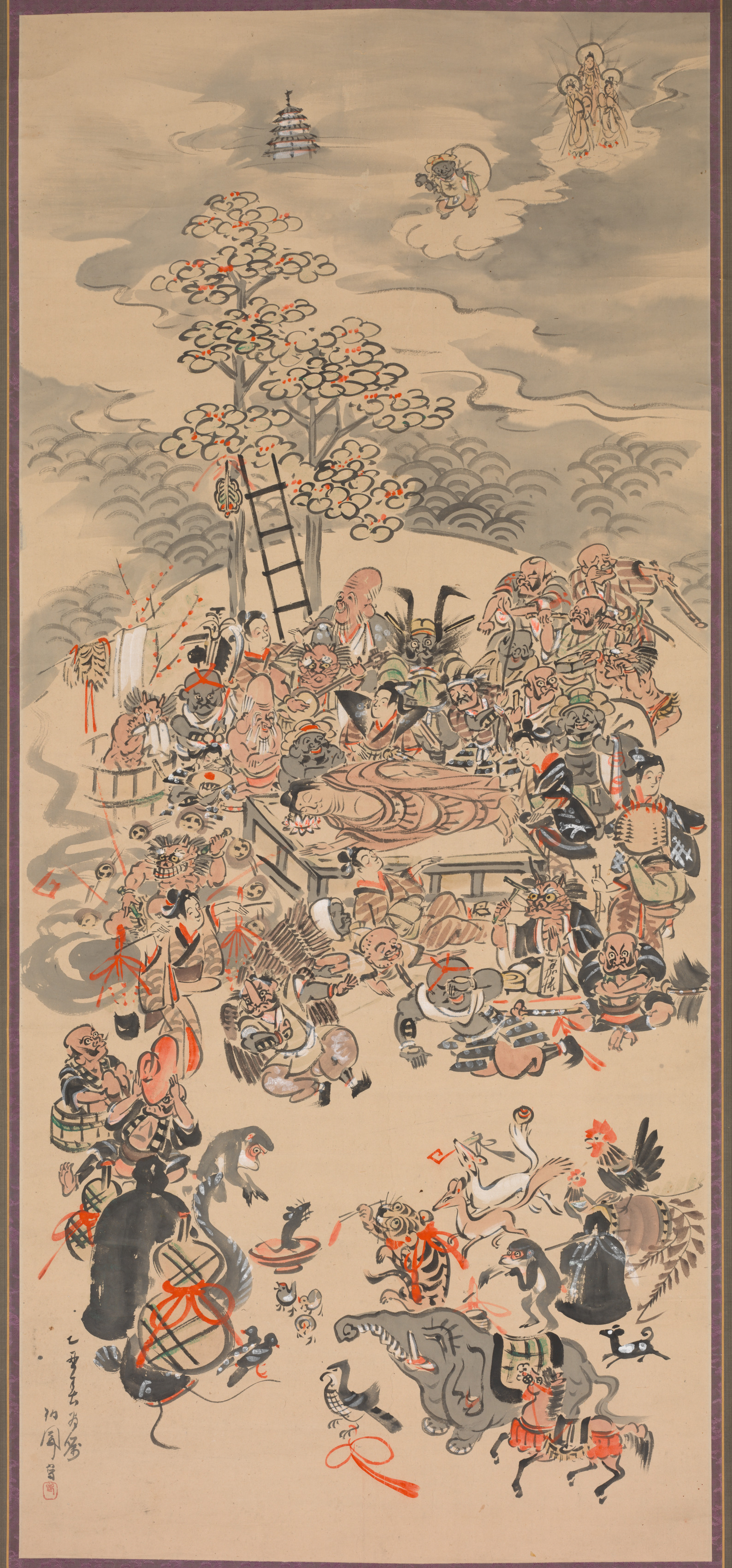 大津絵涅槃図