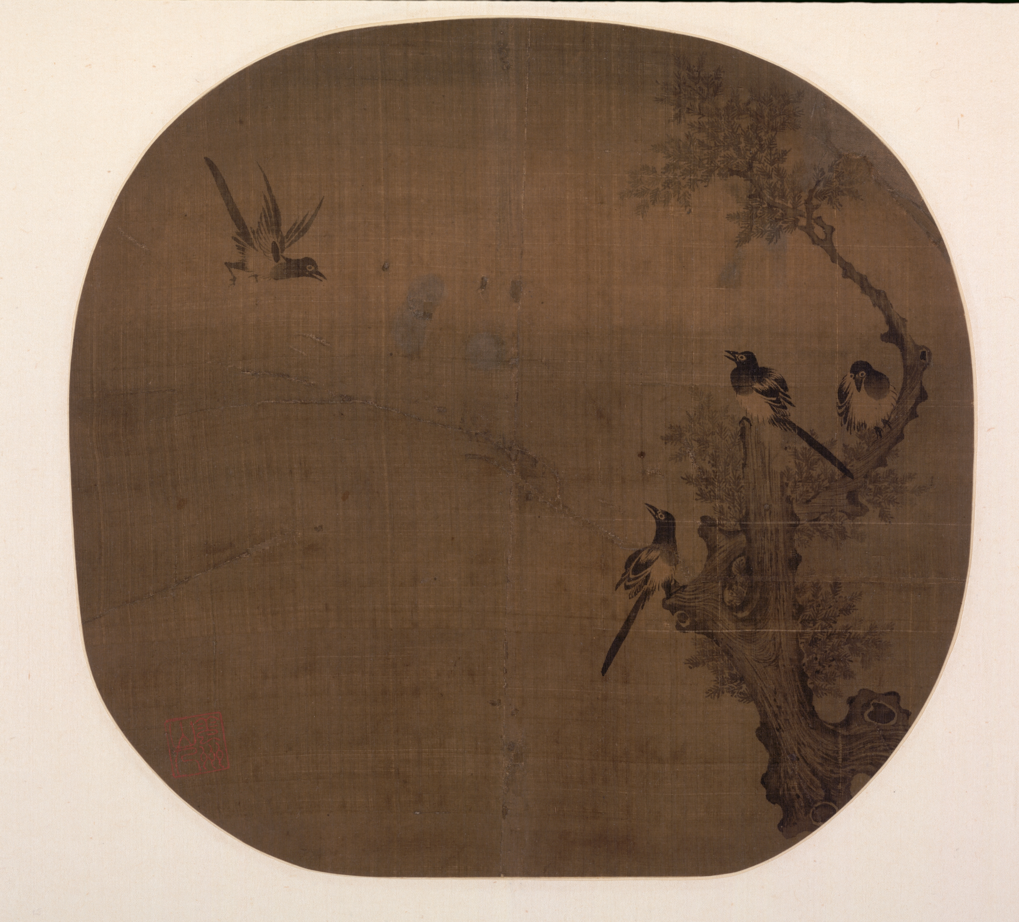 帰鳥古柏図