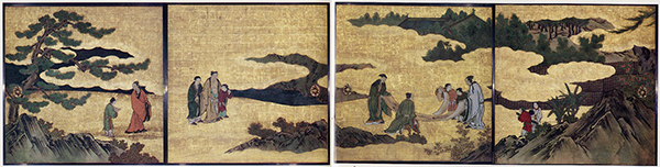 琴棋書画図襖の内
